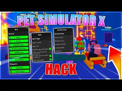 pet simulator  psx hackscript gui auto farm auto hatch eggs  pastebin youtube