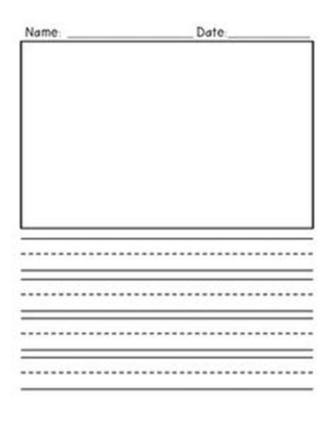 kindergarten writing paper  picture box deelyey