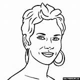 Berry Halle Coloring Pages Famous Actress Thecolor Gif sketch template