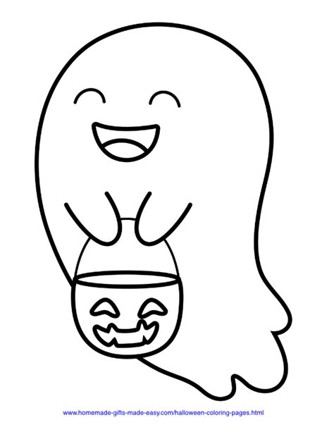 list  cute ghost coloring pages