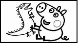 Peppa Pig Dinosaur Coloring Pages Colouring Bubakids Color Thousands Through George Web Book Printable His Family Print Regards Choose Board sketch template