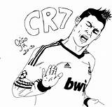 Ronaldo Cristiano Cr7 Neymar Oklm Messi Primaire Sketchite Espagnol Maillot Barcelone Folhas Famosos Colorier sketch template