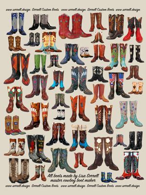 cowboy boot poster sorrell notions  findings
