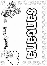 Santana Coloring Pages Name Hellokids Print Color sketch template