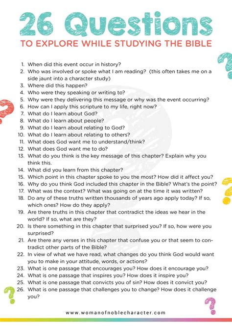 simple bible study method  questions  studying gods word