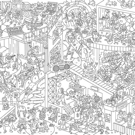 giant coloring poster ippinka