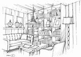 Interior Drawing Room Living Sketches Sketch Pages Renderings Choose Board Colouring Perspective House sketch template
