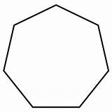 Heptagon Sides Polygon Degrees sketch template