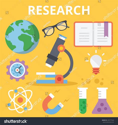 scientific research flat illustration concepts flat stock vector