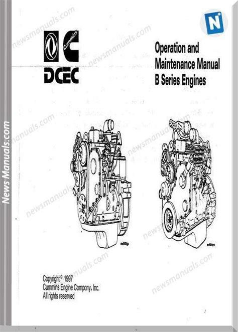 cummins  series engines operation maintenance manual operation  maintenance cummins
