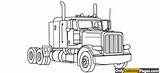 Coloring Truck Semi Pages Kenworth Kids Trucks Printable Big Easy Calendar W900 Simple Color Cool Print Para Colorear Rig Colouring sketch template