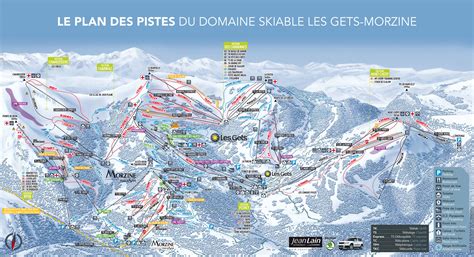les  piste map plan  ski slopes  lifts onthesnow