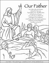Coloring Prayer Pages Lord Father Catholic Kids Bible Kid Sheets Prayers Children Activity Lords Games Choose Board Popular sketch template