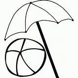 Umbrella Beach Coloring Clipart Pages Printable Template Ball Color Outline Colouring Cliparts Sun Stencils Drawings Library Clip Templates Cartoon Sheet sketch template