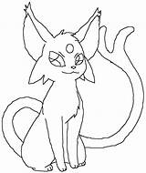 Espeon Coloring Mspaint Lineart Sketchite sketch template
