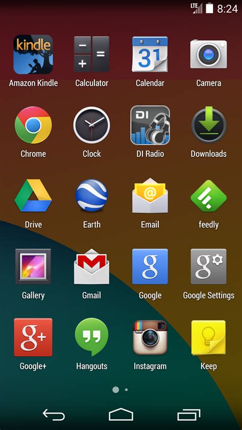 android kitkat home screen
