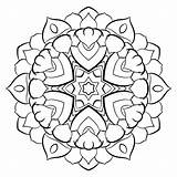Monochrome Symmetrical Contour sketch template