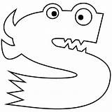 Coloring Letter Pages Alphabet Monster sketch template