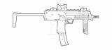 Mp7 Deviantart Hk Lineart Mp5 Colt sketch template