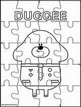 Hey Duggee Coloring Pages Getdrawings Puzzle sketch template