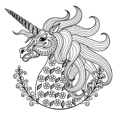 unicorn zentangle coloring pages coloring info