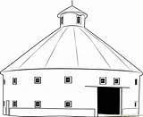 Barn Round Coloring House Coloringpages101 Pages Color sketch template