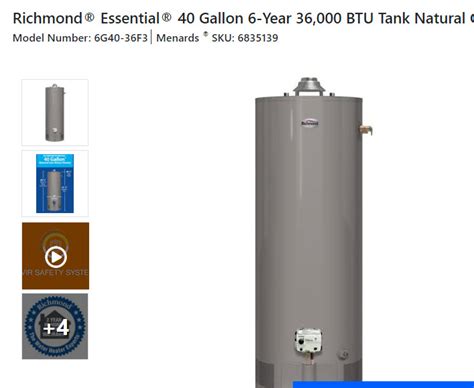 richmond gas water heater pilot light   light  sparks  wont light richmond model