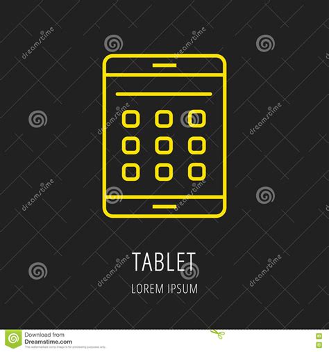 vector simple logo template tablet stock illustration illustration  badge element
