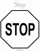 Stop Coloring Sign Outline Built California Usa Tracing sketch template