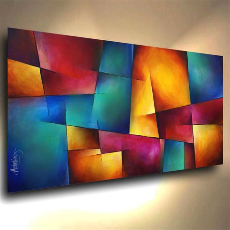 modern abstract art contemporary giclee canvas print   michael lang