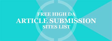 top 50 free high da article submission sites list