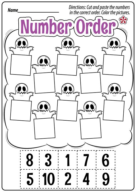 numbers worksheet  kindergarten