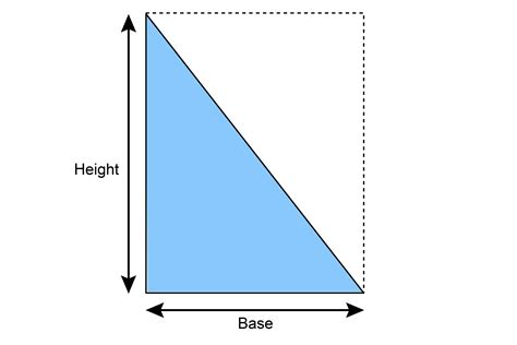 working  area   triangle   base multiply height