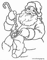 Santa Claus Coloring Pages Christmas Colouring Color Print Template Gifts Drawing Clipart Printable Kids Templates Holding Face Sheets Already Just sketch template