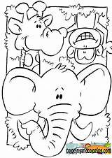 Coloring Jungle Pages Animals Baby Kids Animal Zoo Color Printable Shower Printables Colouring Sheets Preschoolers Themed Cute Preschool Print Book sketch template