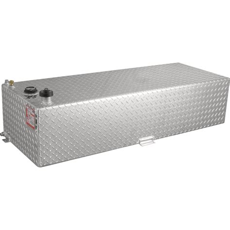 rds aluminum auxiliary fuel tank  gallon rectangular diamond plate model  northern