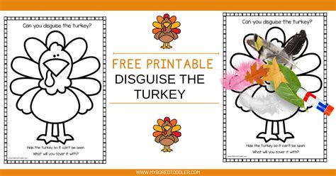 disguise  turkey  printable thanksgiving activity  bored