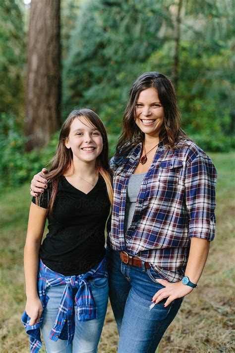 Mom Posing With Young Daughter By Stocksy Contributor Leah Flores