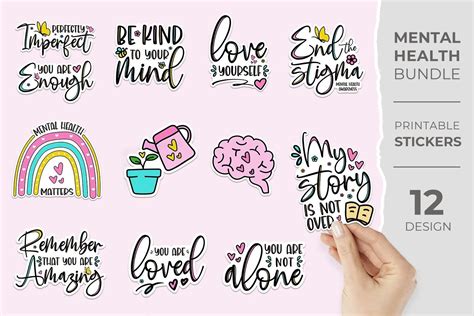 Mental Health Stickers Graphic By Kmarinadesign · Creative Fabrica