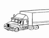 Truck Coloring Trailer Loaded Coloringcrew Trucks sketch template