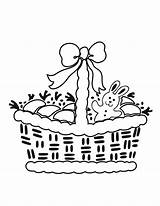 Easter Coloring Basket Empty Clipart Clip Library sketch template