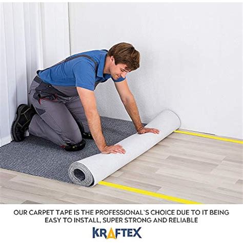 double sided carpet tape ftyrd roll heavy duty rugs mats pads tile ebay