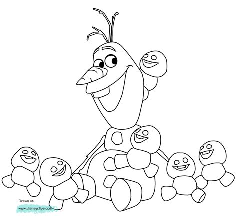 olaf printable coloring page