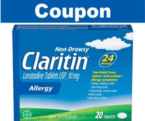 claritin canada coupons saving money  allergy medications