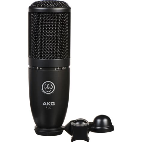 akg p cardioid condenser microphone black  bh