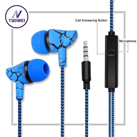 controle oortelefoon doek touw crack oortjes stereo outdoor bass game headset met microfoon