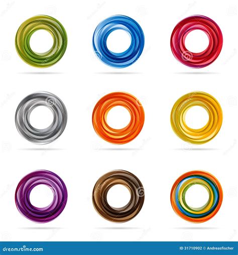 swirling circle designs stock vector illustration  colors