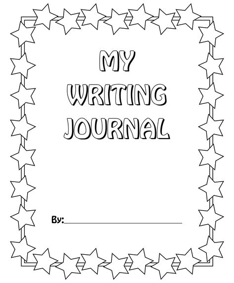 journal cover writing page printable printableecom