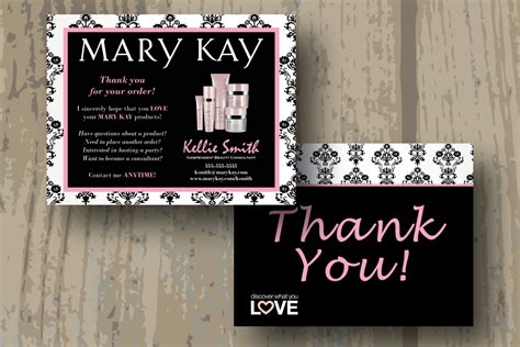 mary kay   cards digital file double sided postcard