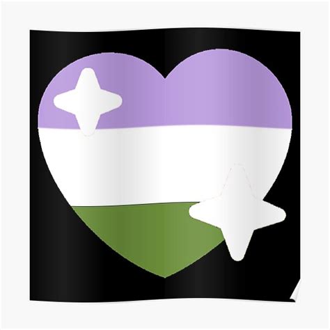 kopie des polysexuellen pride sparkle heart emoji poster von